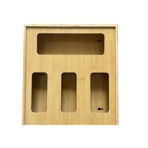 SpaceAid Bamboo Bag Organizer for Kitchen Drawer 13x12x3 Gently Used